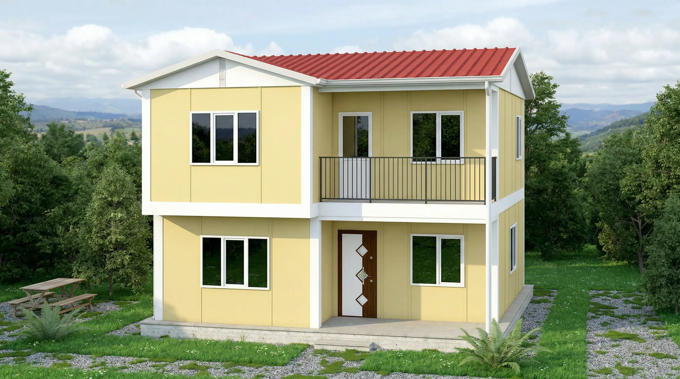 105 m² İki Katlı Prefabrik Ev Fiyatları