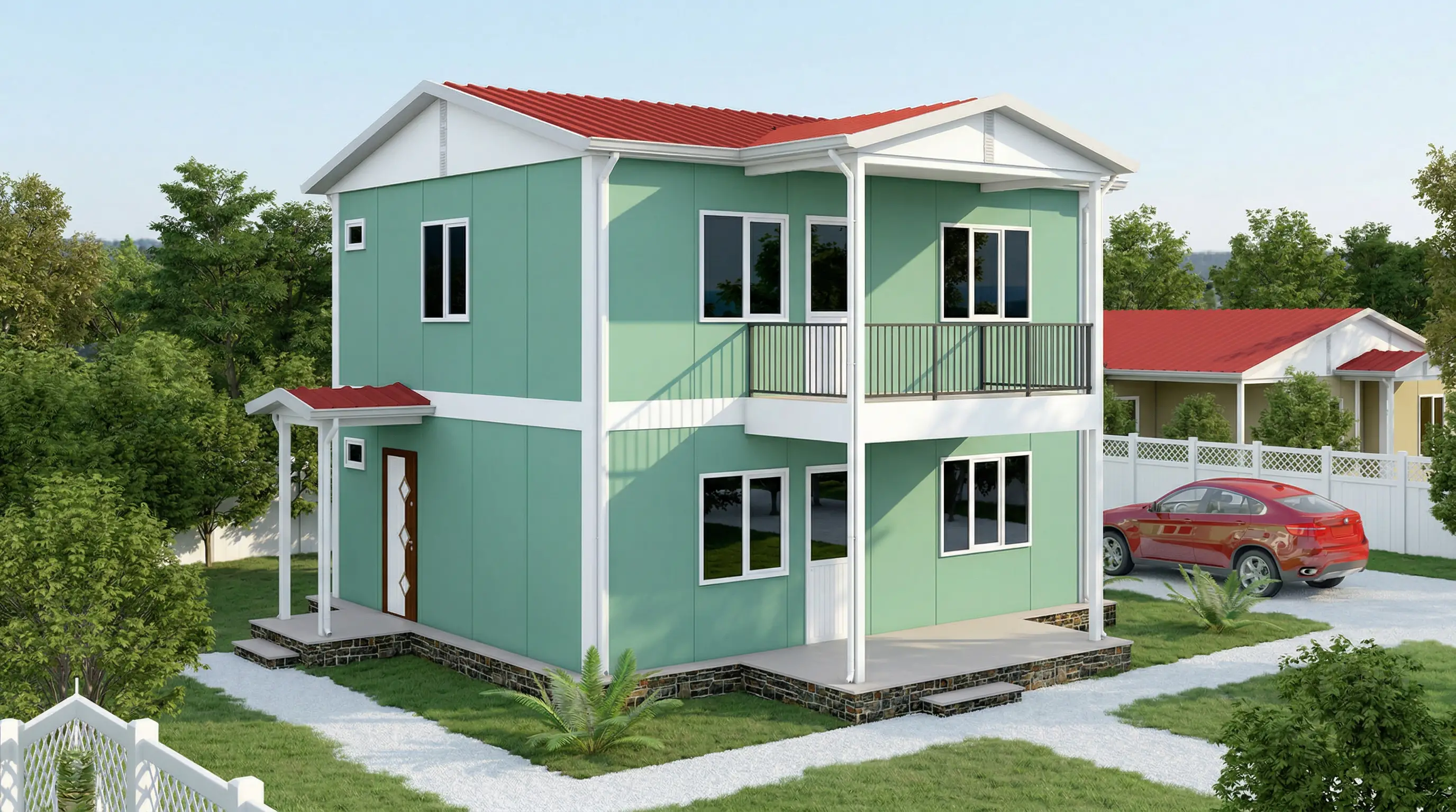114 m² İki Katlı Prefabrik Ev Fiyatları