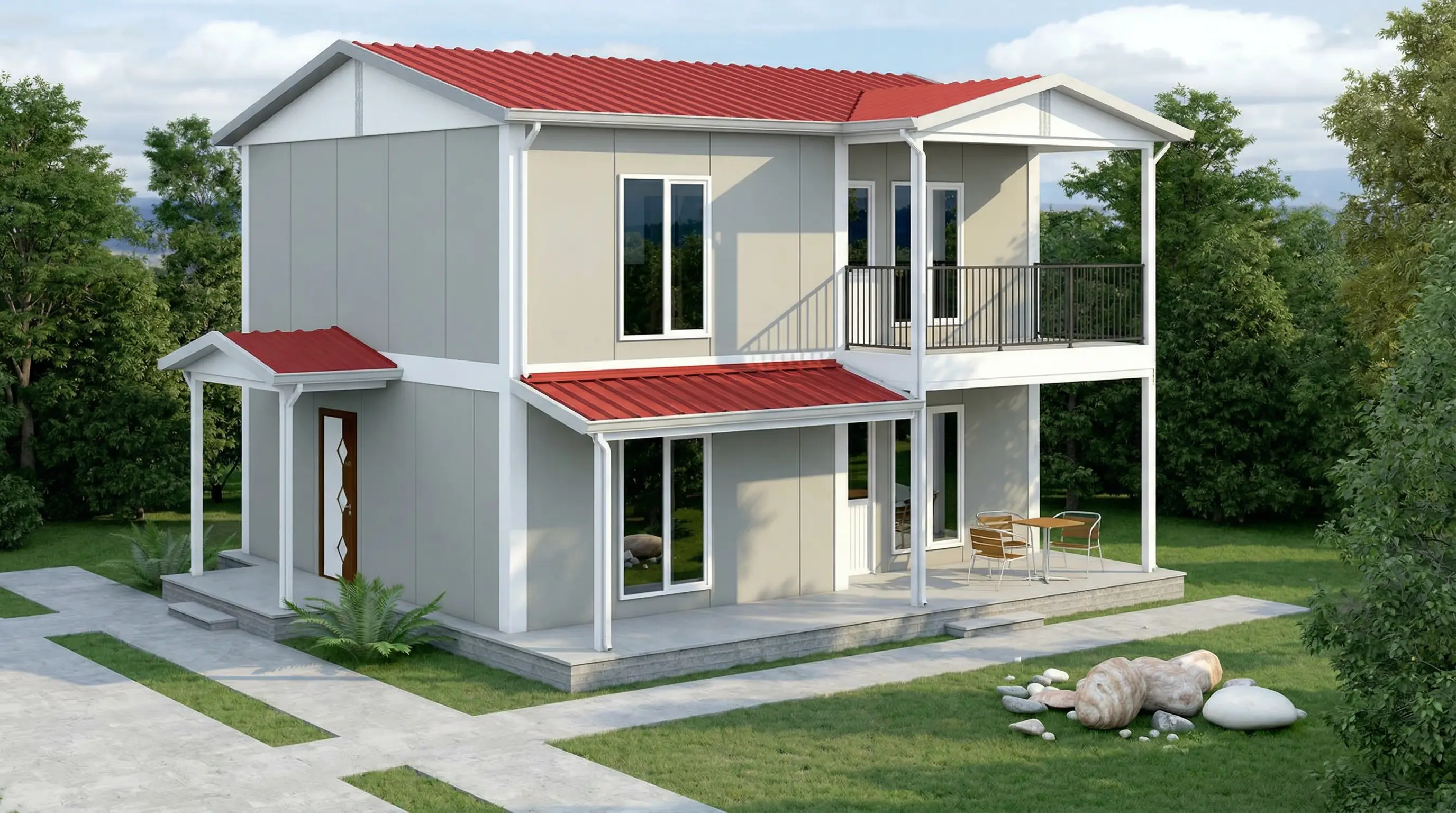 126 m² İki Katlı Prefabrik Ev Fiyatları