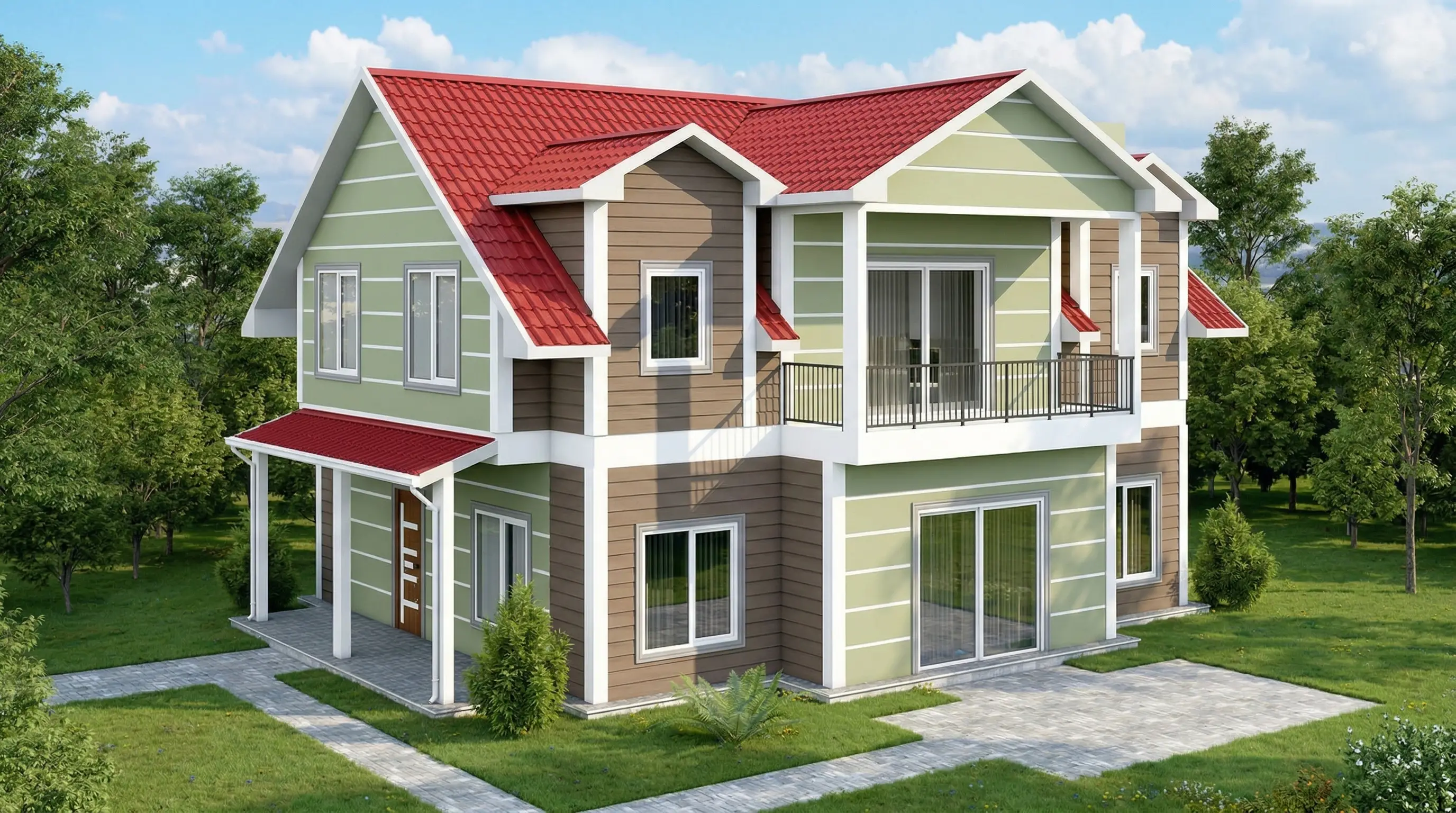 226 m² İki Katlı Çelik Ev Fiyatları