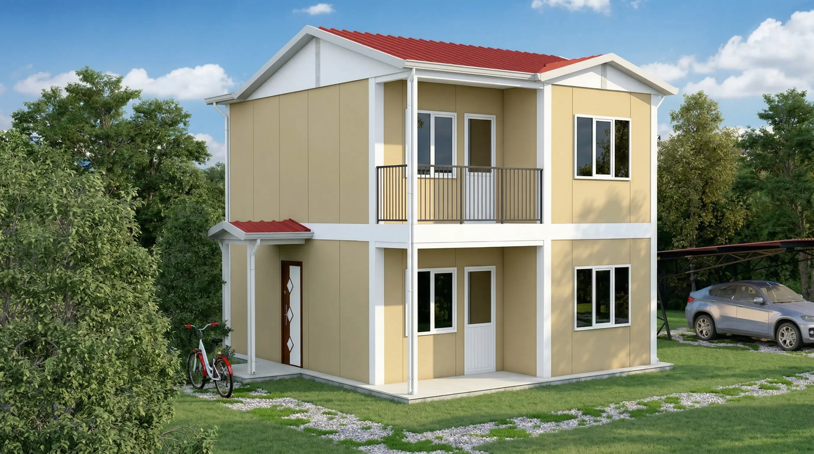 92 m² İki Katlı Prefabrik Ev Fiyatları